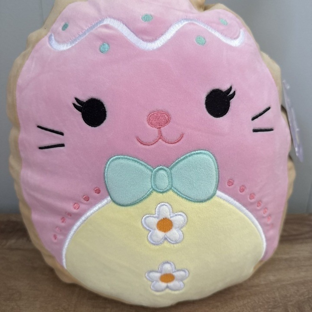 Squishmallows Lindy‎ Easter Bunny 12 Inch Pink Yellow Egg Plush S12 2750 NWT